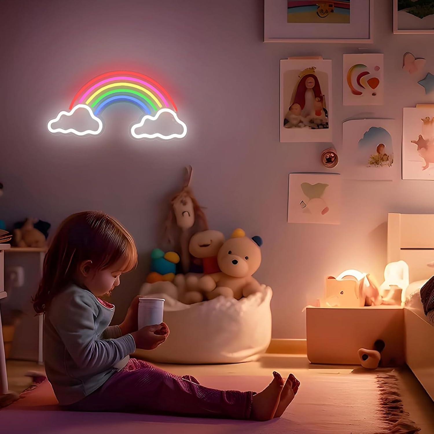 Letrero de Neón LED Arcoíris YSMNDE 40x20 cm Decoración