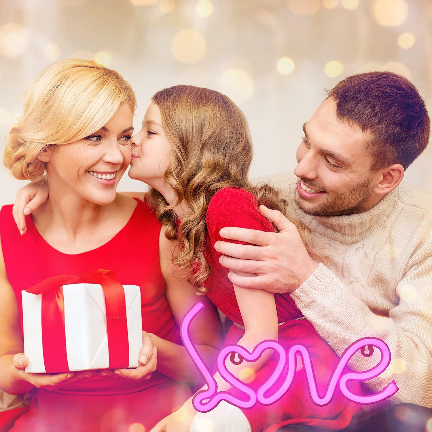 Luz de Neón Corazón Rosa Yaozhou - Decoración San Valentín