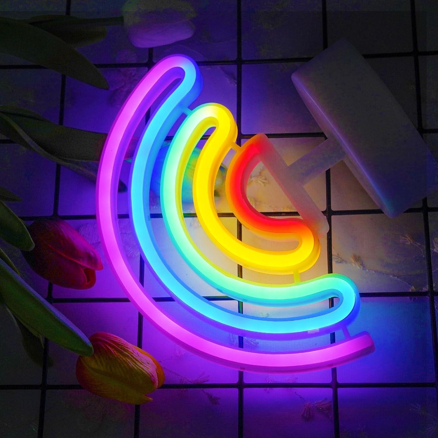 Luz de Neón Arcoíris LED BHCLIGHT - Decoración Multicolor