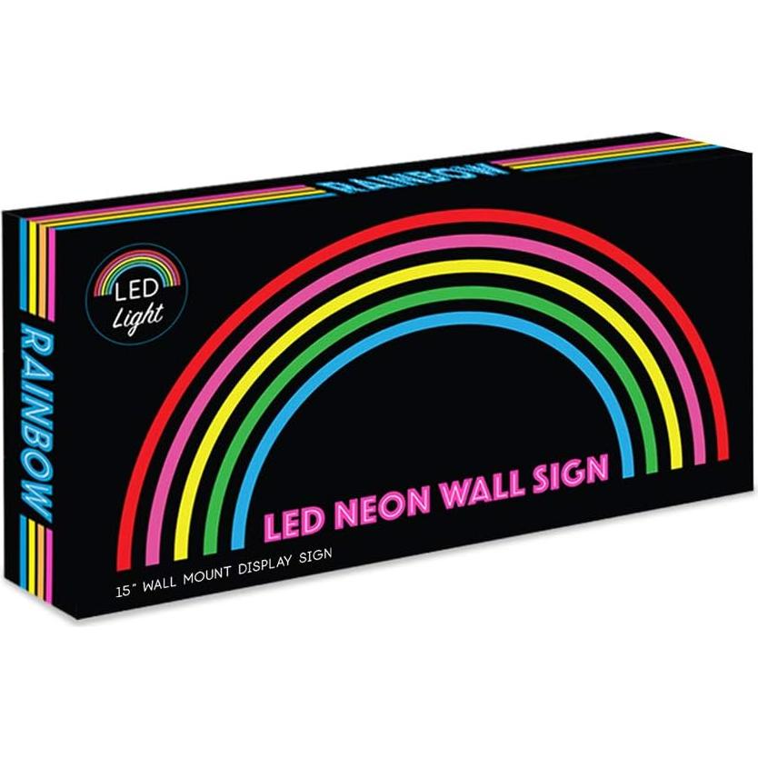 Letrero LED Arcoíris Multicolor Isaac Jacobs 38.1 cm x 19.05 cm