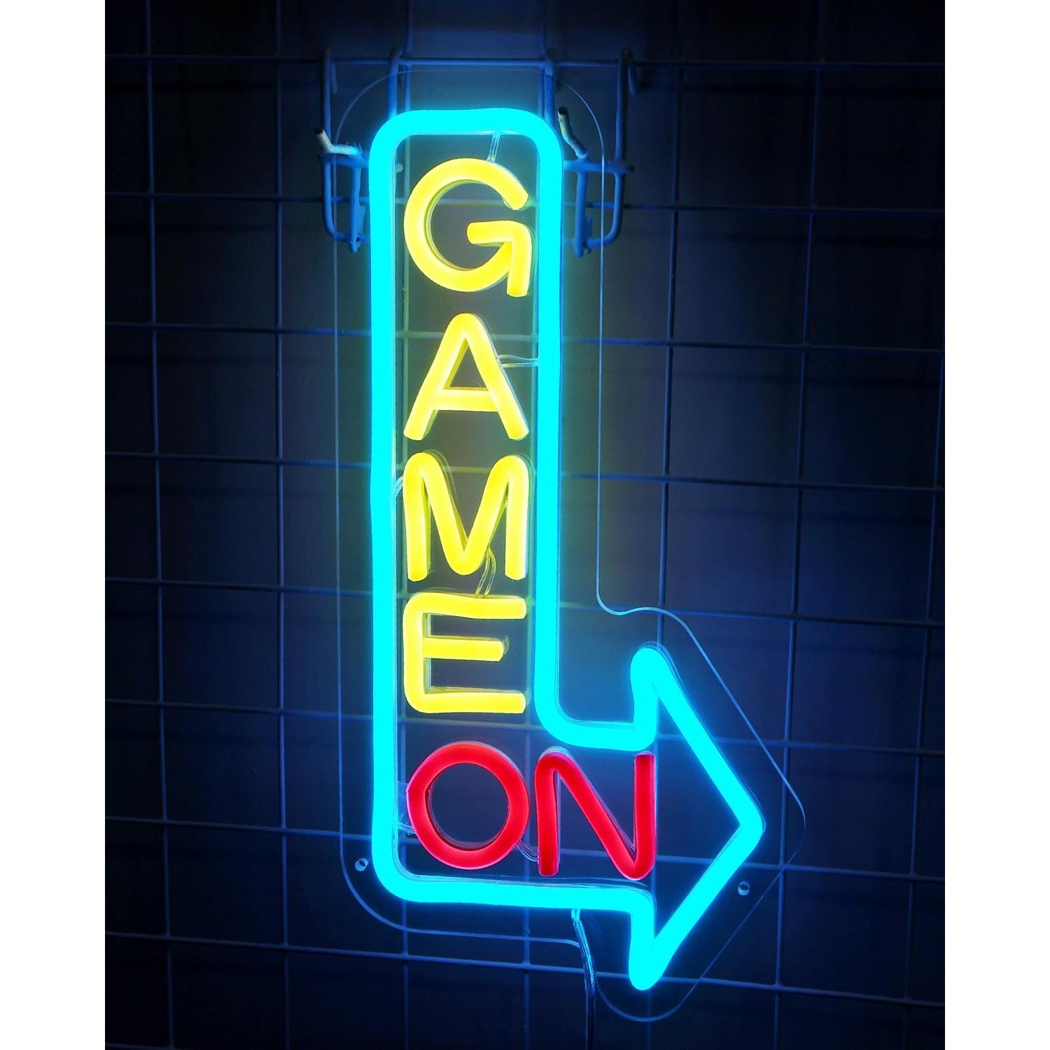 Signo Neón GAME ON NHD con Regulador 35.56x17.78 cm