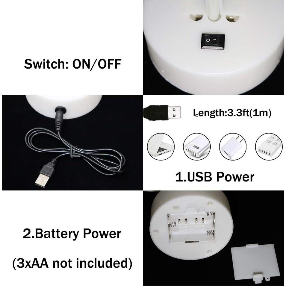 Lámpara de Mesa LED Neón Rosa en Forma de Luna - Decoración