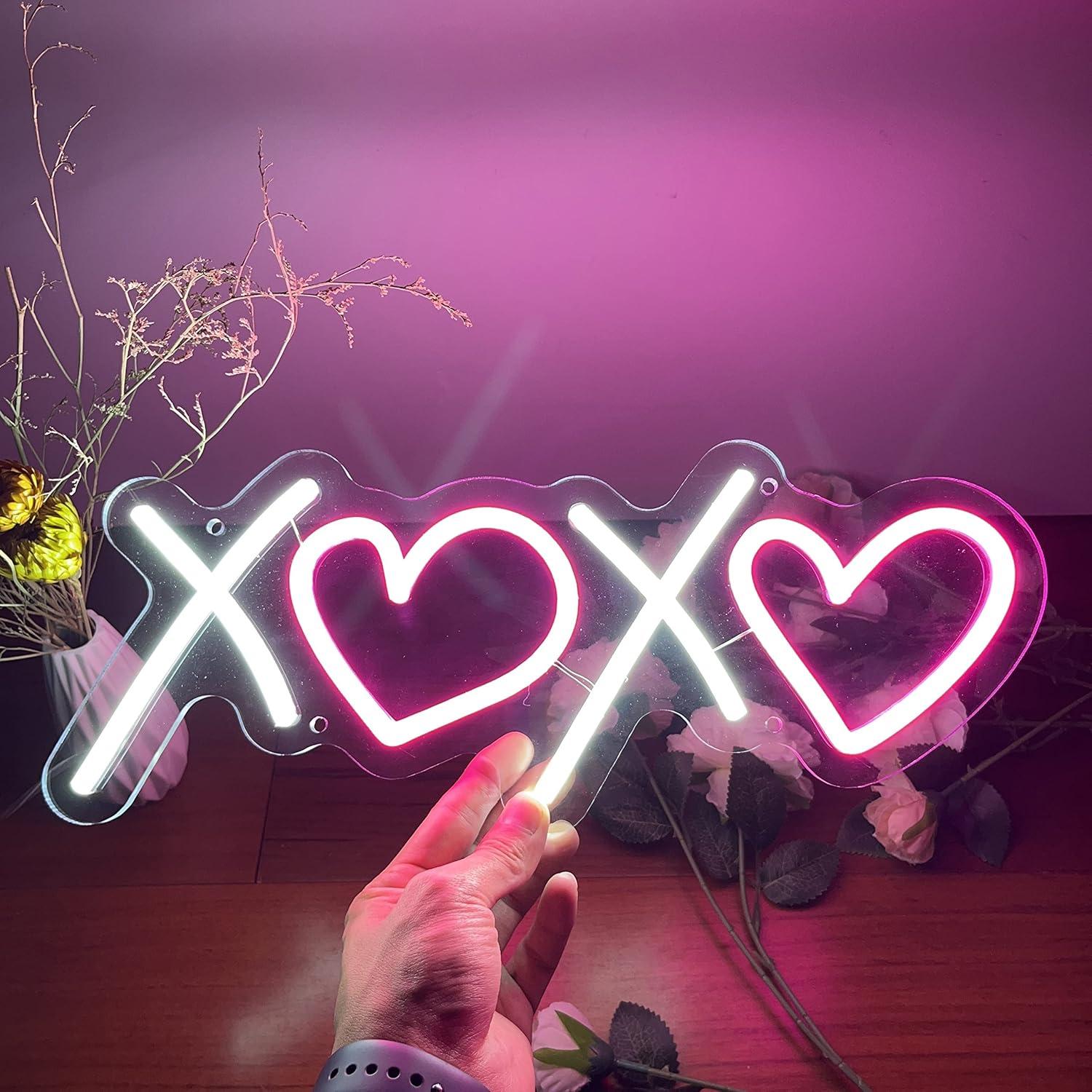 Letrero de Neón Personalizado SIGNCLUBS 40.6x16 cm USB Rosa