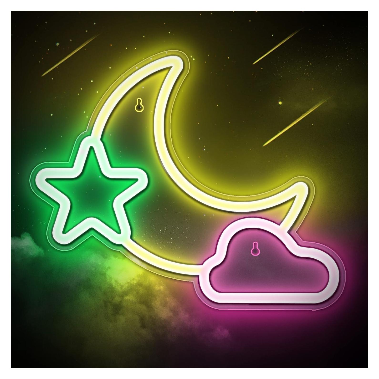 Luz Neón Nube Estrella Luna Lumoonosity 42x32.5cm USB