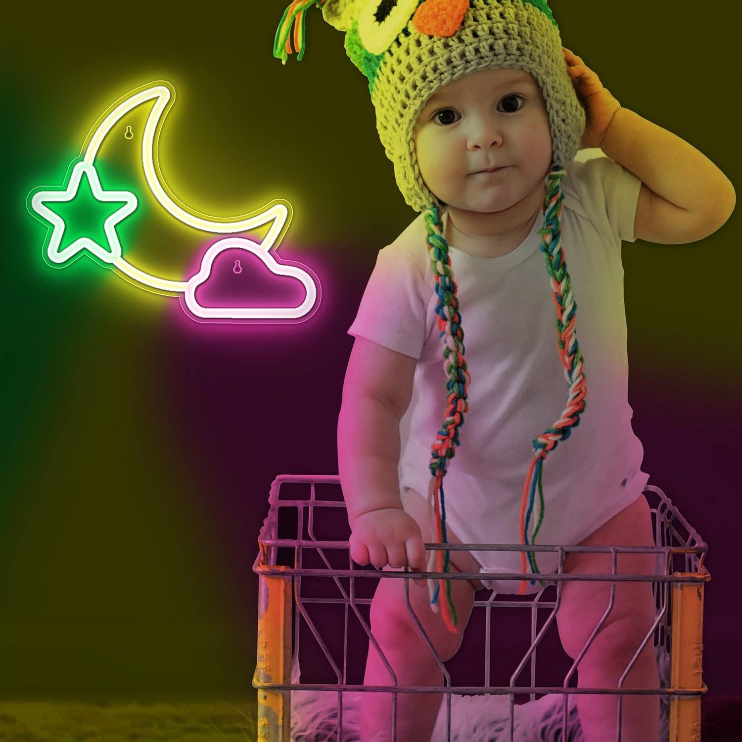 Luz Neón Nube Estrella Luna Lumoonosity 42x32.5cm USB