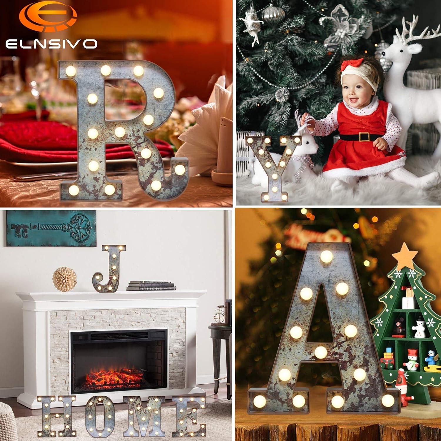 Letras Iluminadas LED Vintage Industrial Maigo Letra O Oxidada