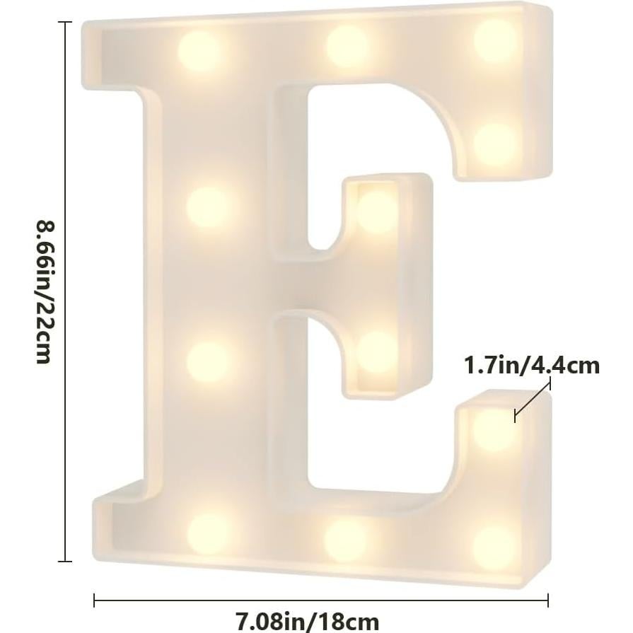 Letra Iluminada Neón E 30.48 cm Hoosmoon Decorativa