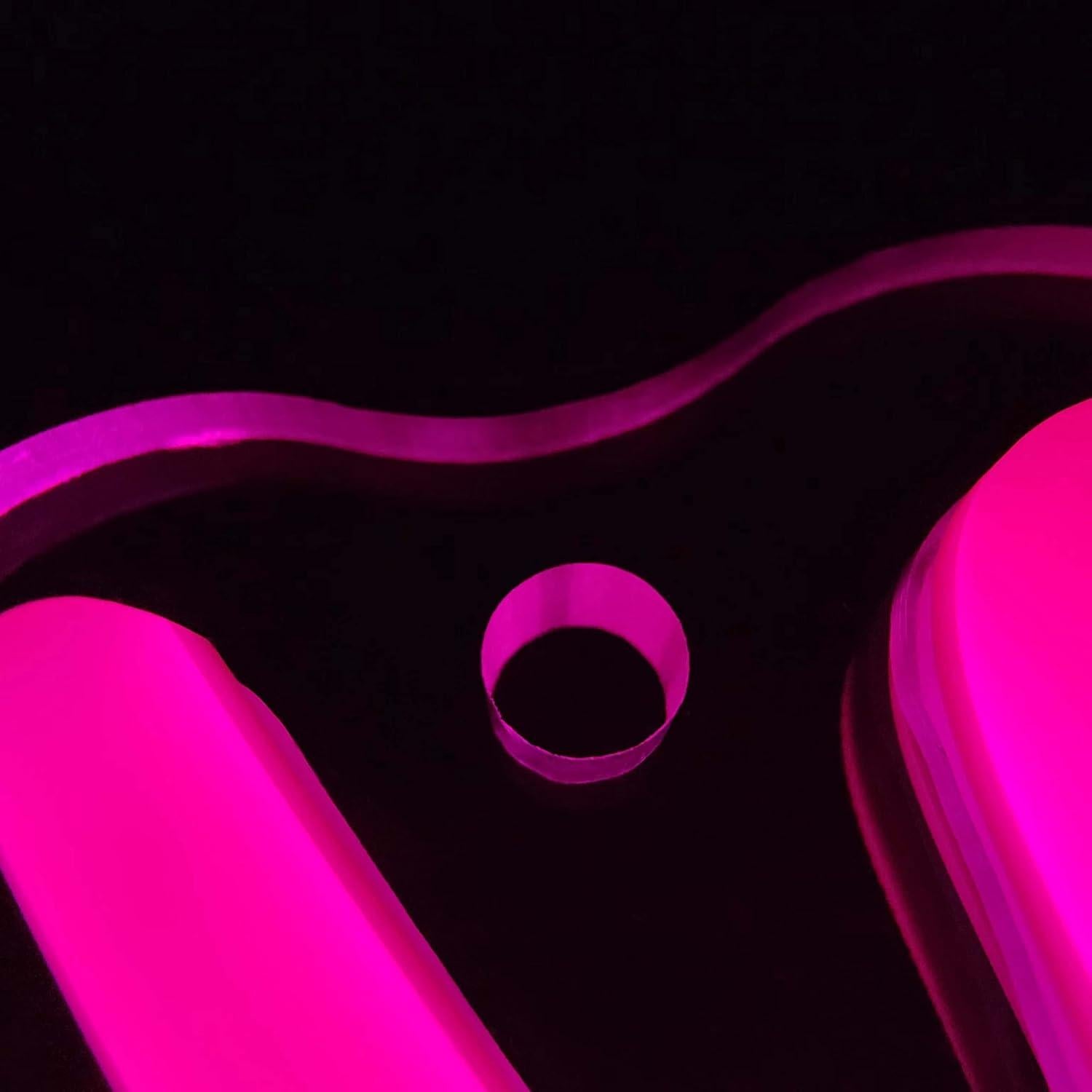 Letrero de Neón LED GGK 'Mi Lugar Feliz' 39x27.5 cm Rosa