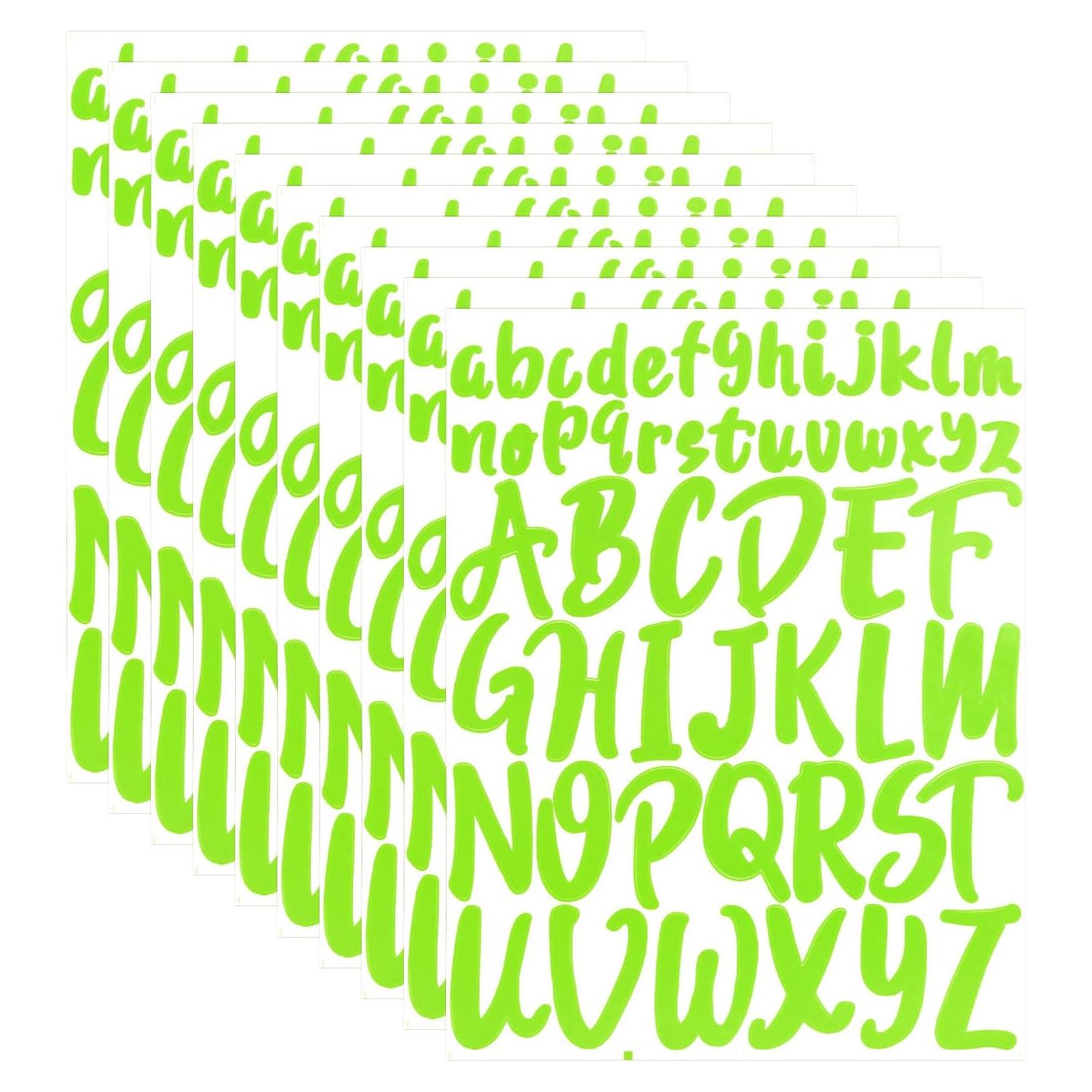 520 Etiquetas de Letras de Vinilo LUTER 10 Hojas 1-2 Pulgadas