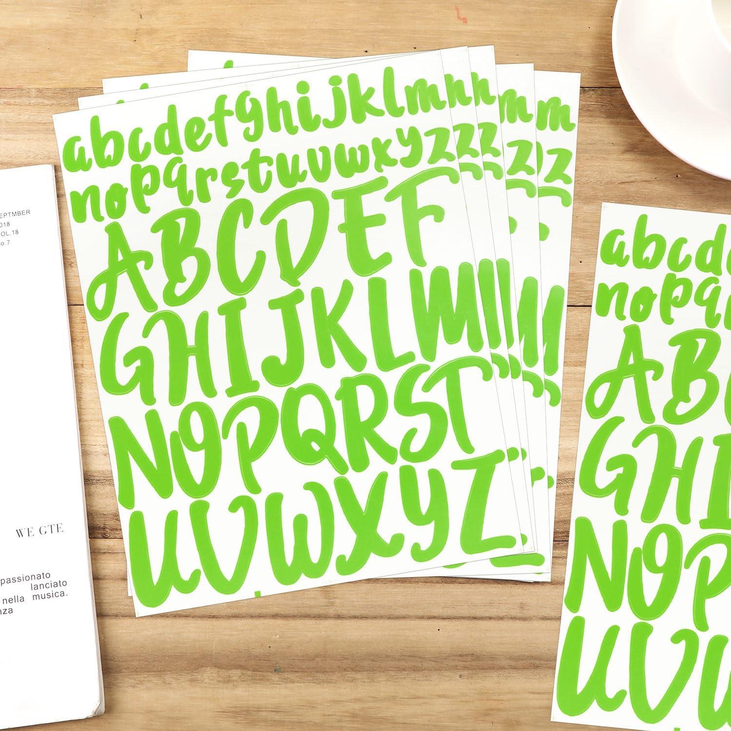 520 Etiquetas de Letras de Vinilo LUTER 10 Hojas 1-2 Pulgadas