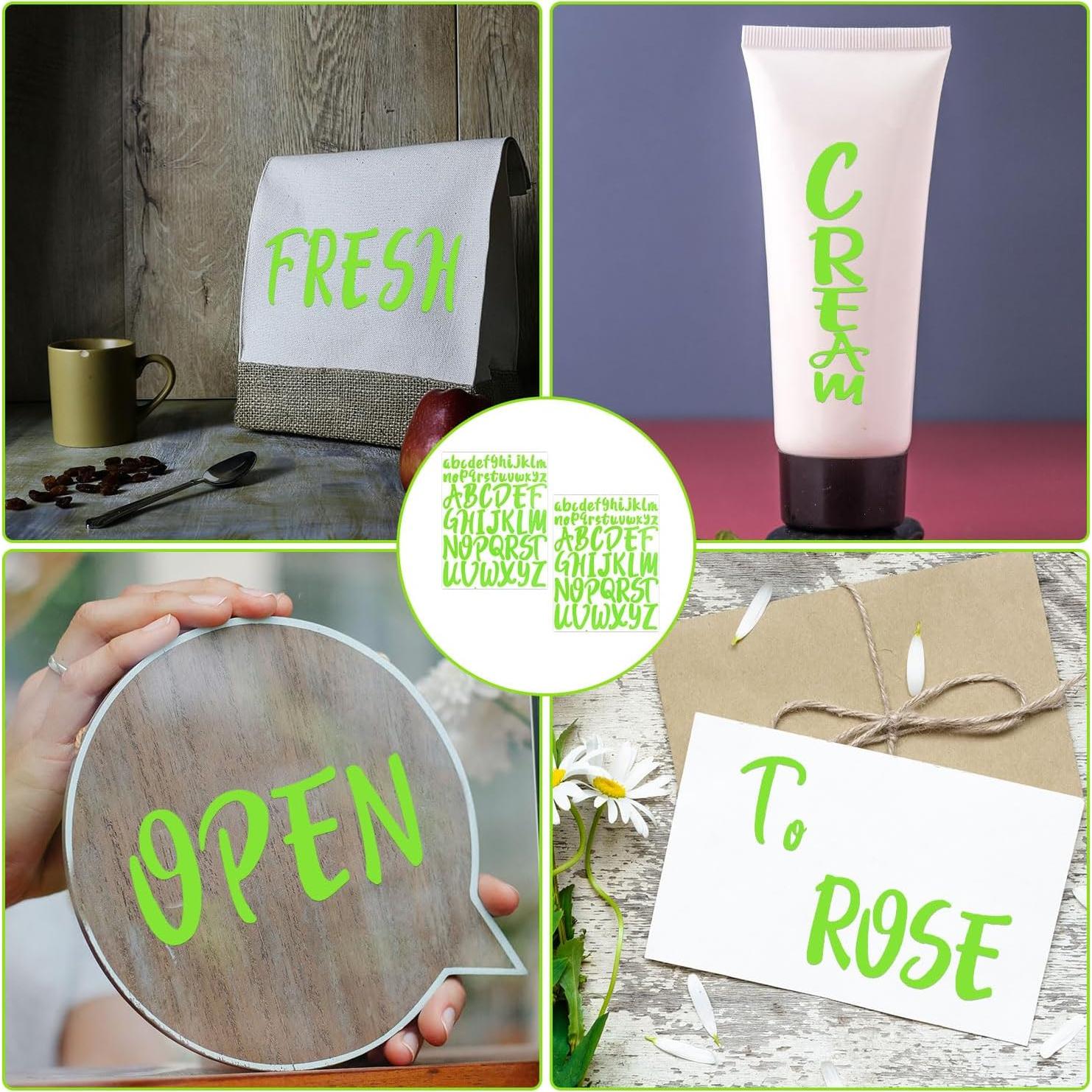 520 Etiquetas de Letras de Vinilo LUTER 10 Hojas 1-2 Pulgadas