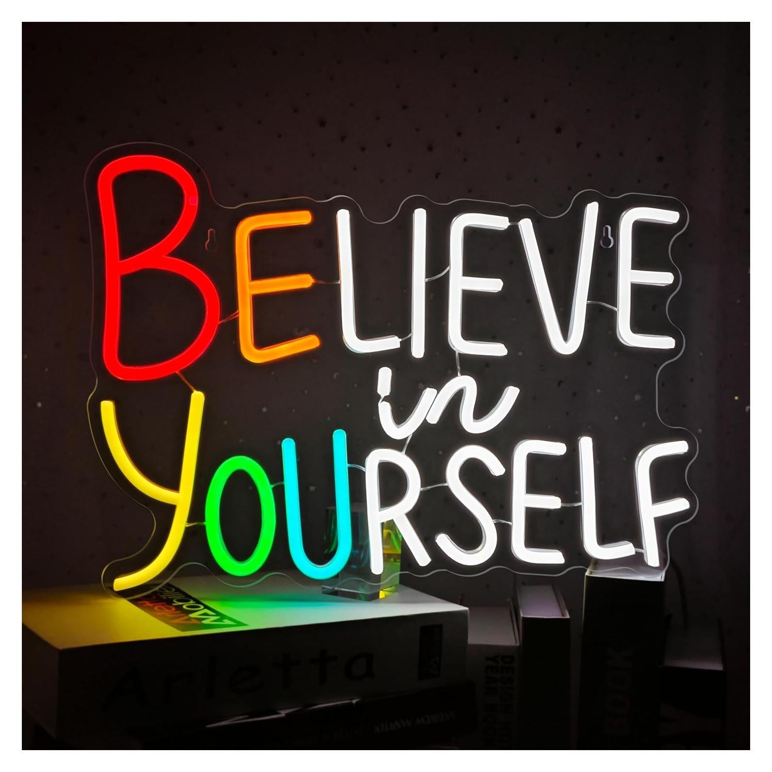 Letrero de Neón Cree en Ti Mismo LF 40x40 cm Dimmable