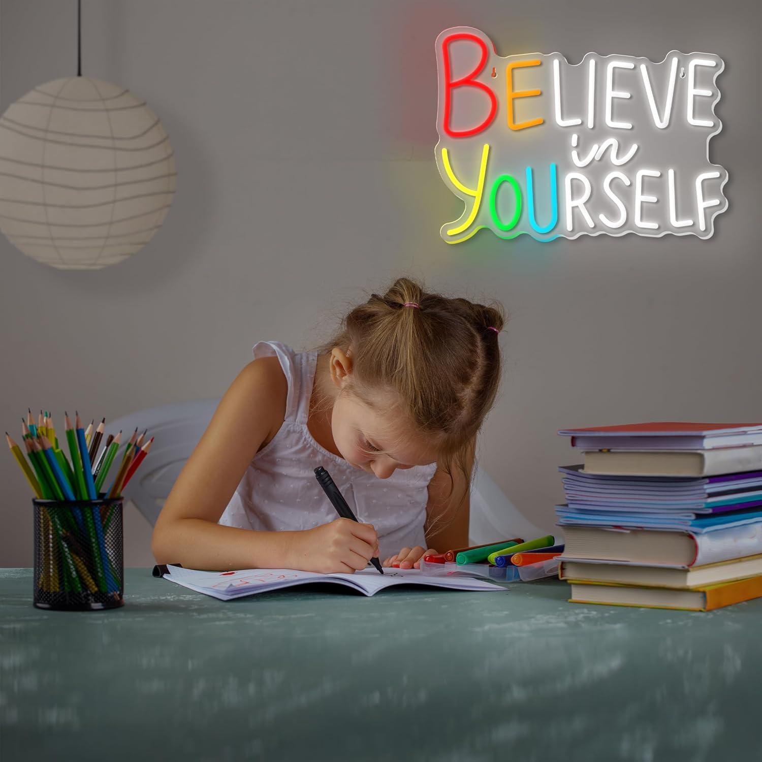 Letrero de Neón Cree en Ti Mismo LF 40x40 cm Dimmable