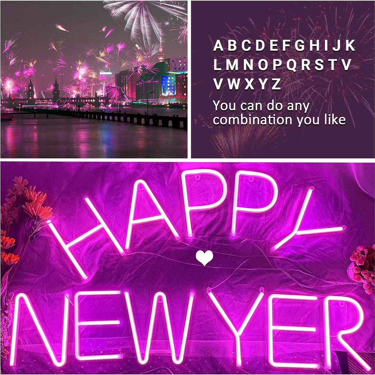 Luz de Letras Neón Rosa Protecu Letra X 17 cm para Decoración