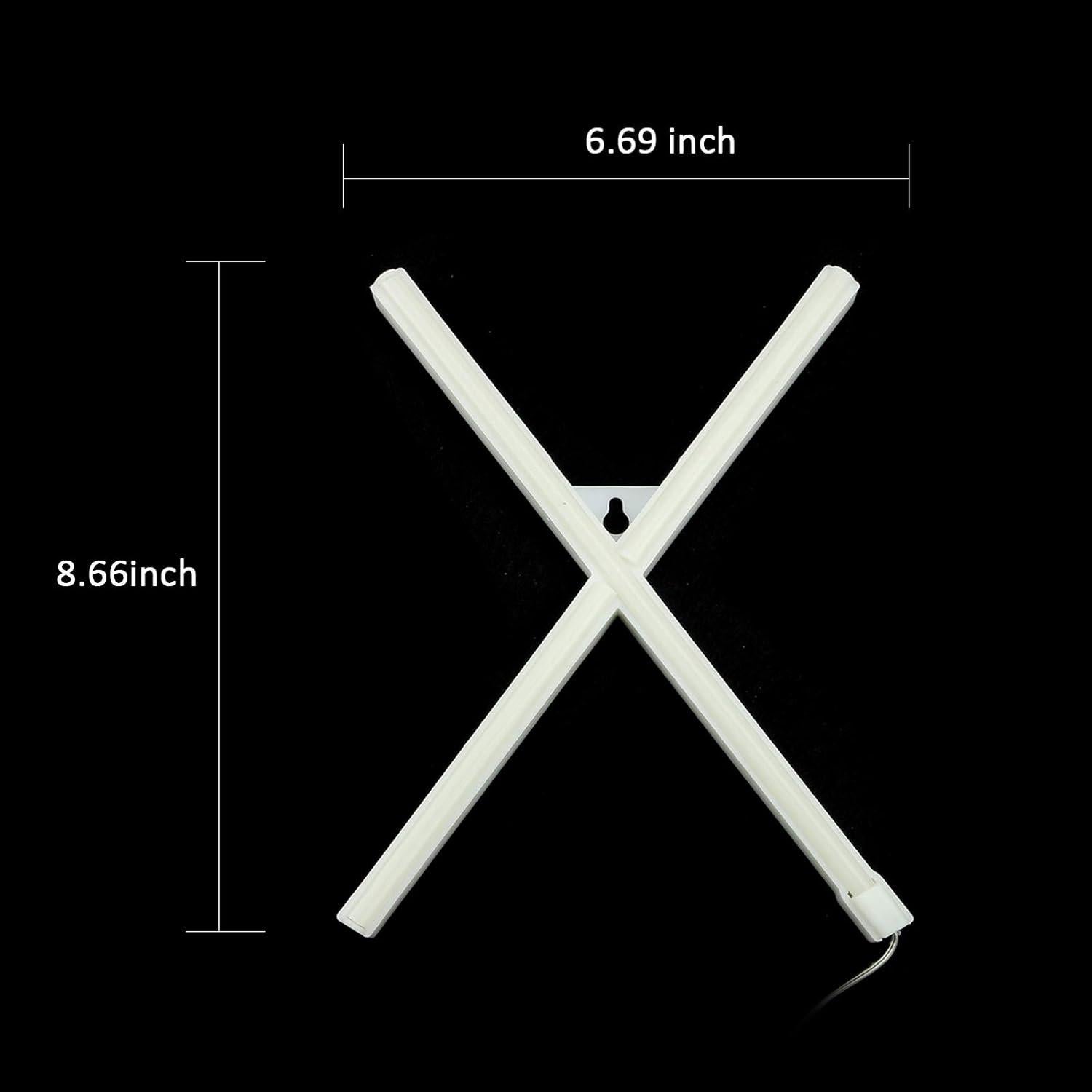 Luz de Letras Neón Rosa Protecu Letra X 17 cm para Decoración