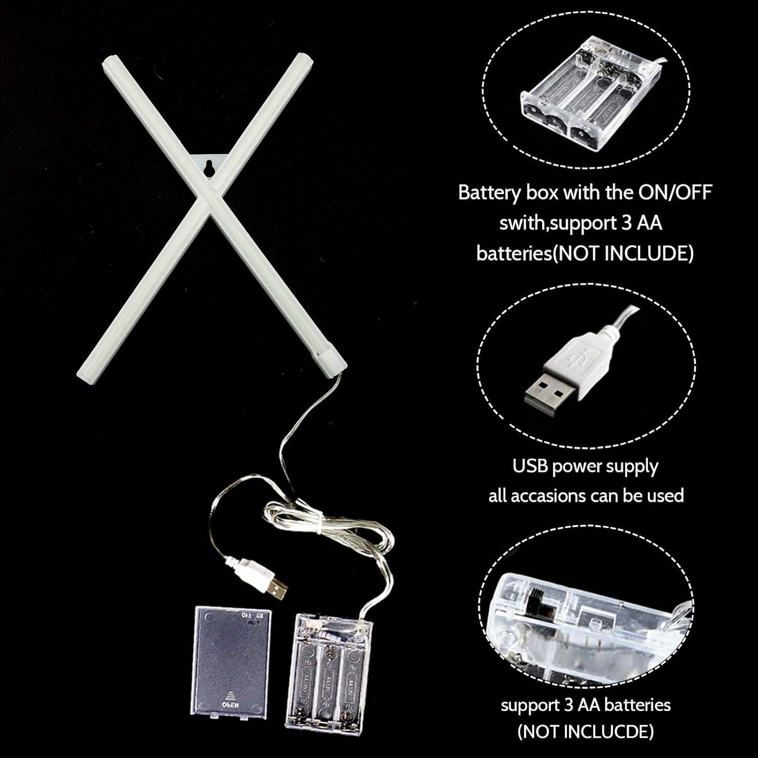 Luz de Letras Neón Rosa Protecu Letra X 17 cm para Decoración