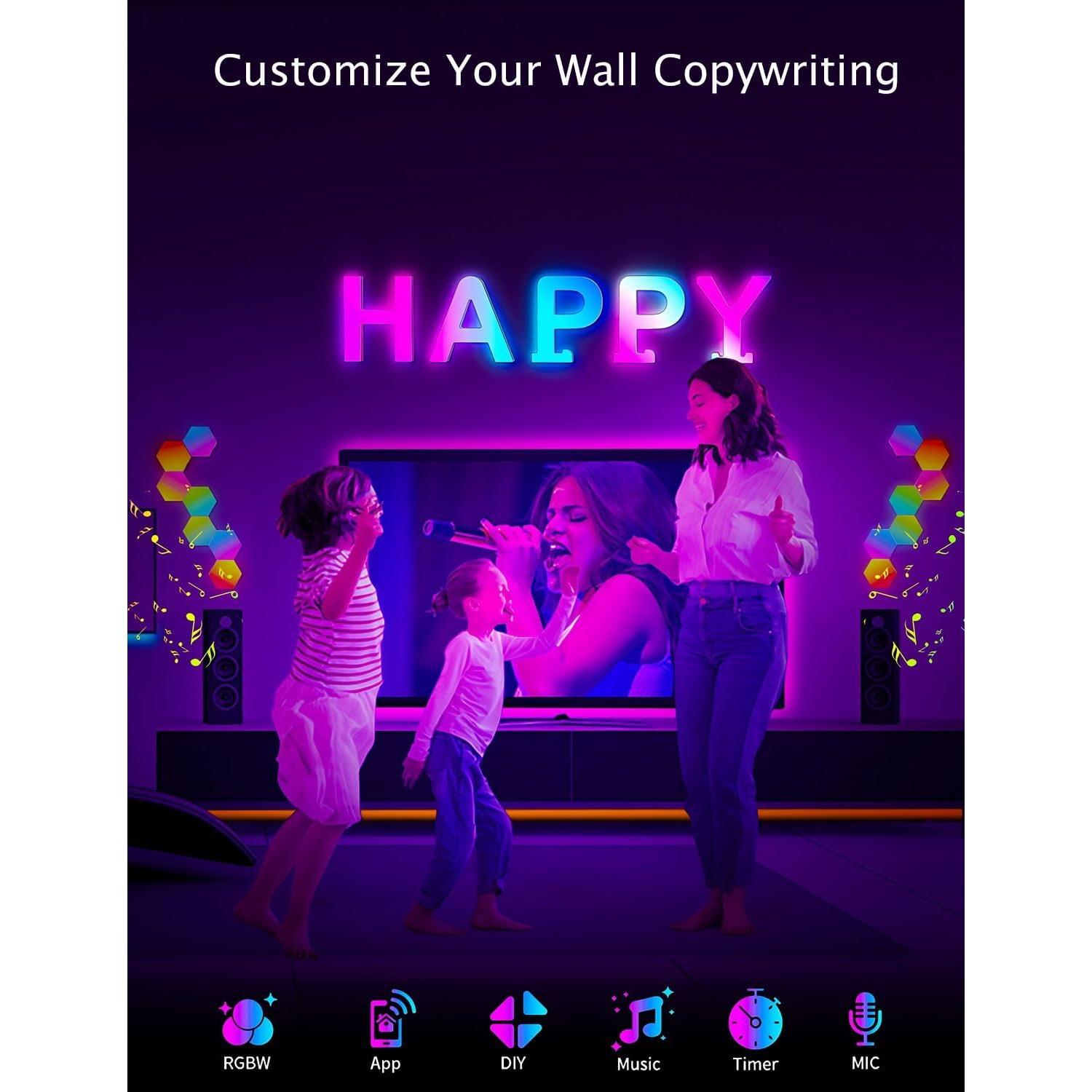 Luz LED de Letra Neón SELFILA 15.24 cm - Decoración de Juegos