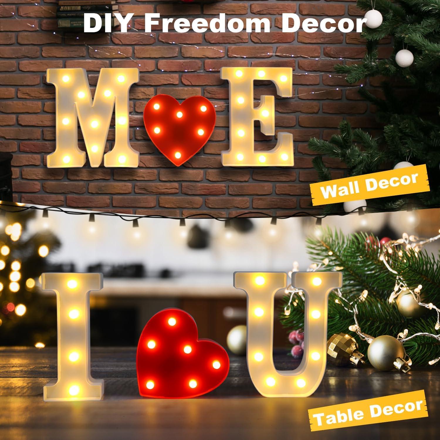 Letrero LED Letra I SHTALHST Luz Cálida 21.8cm Decoración