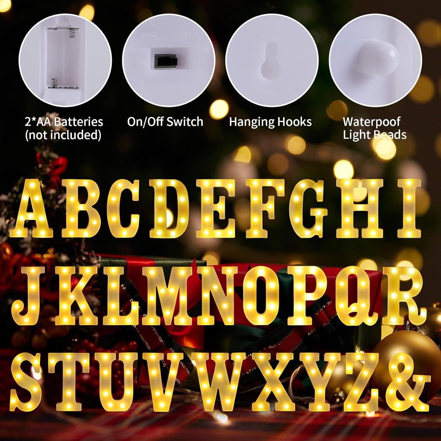 Letras Iluminadas LED U - Decoración Personalizada para Eventos