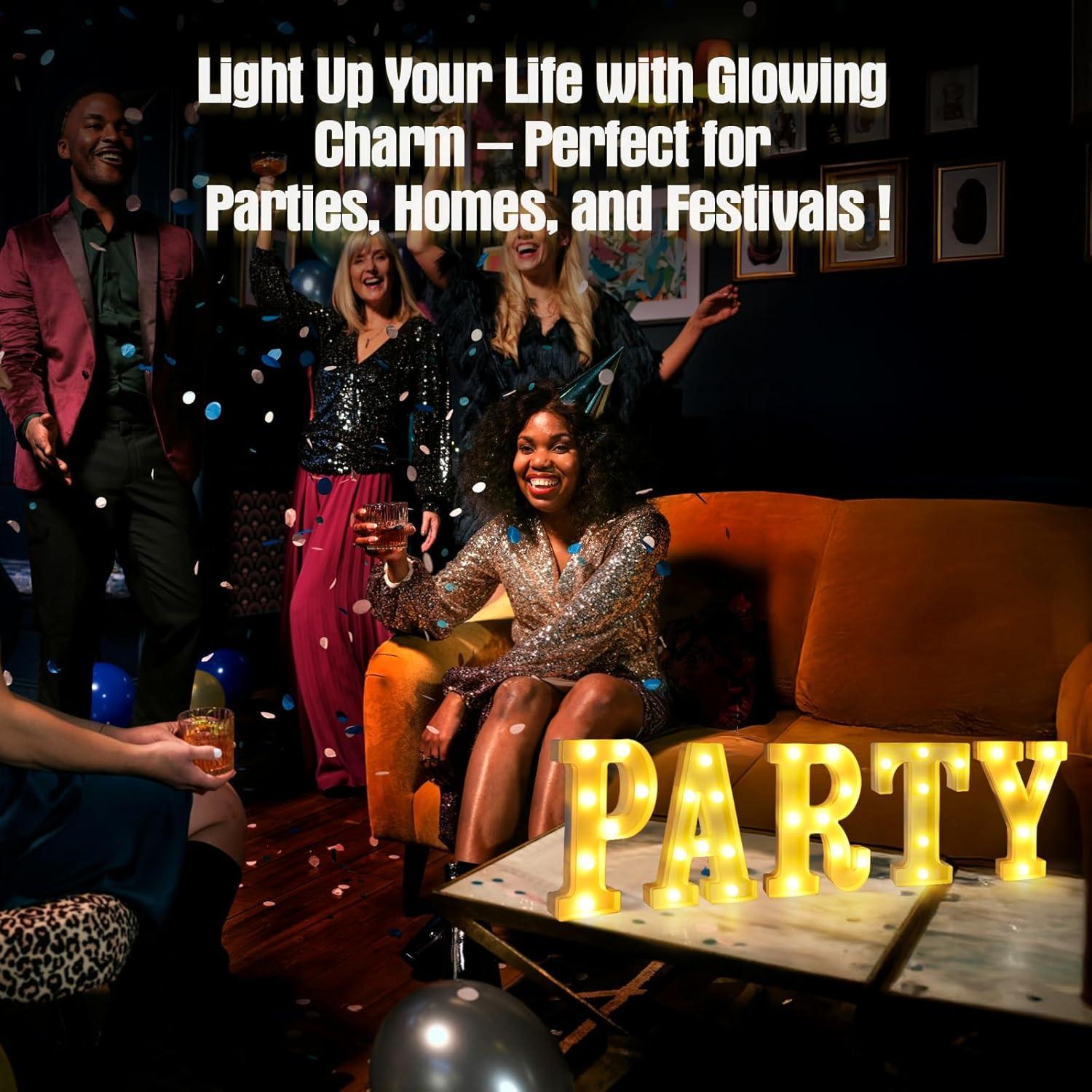 Letras Iluminadas LED U - Decoración Personalizada para Eventos