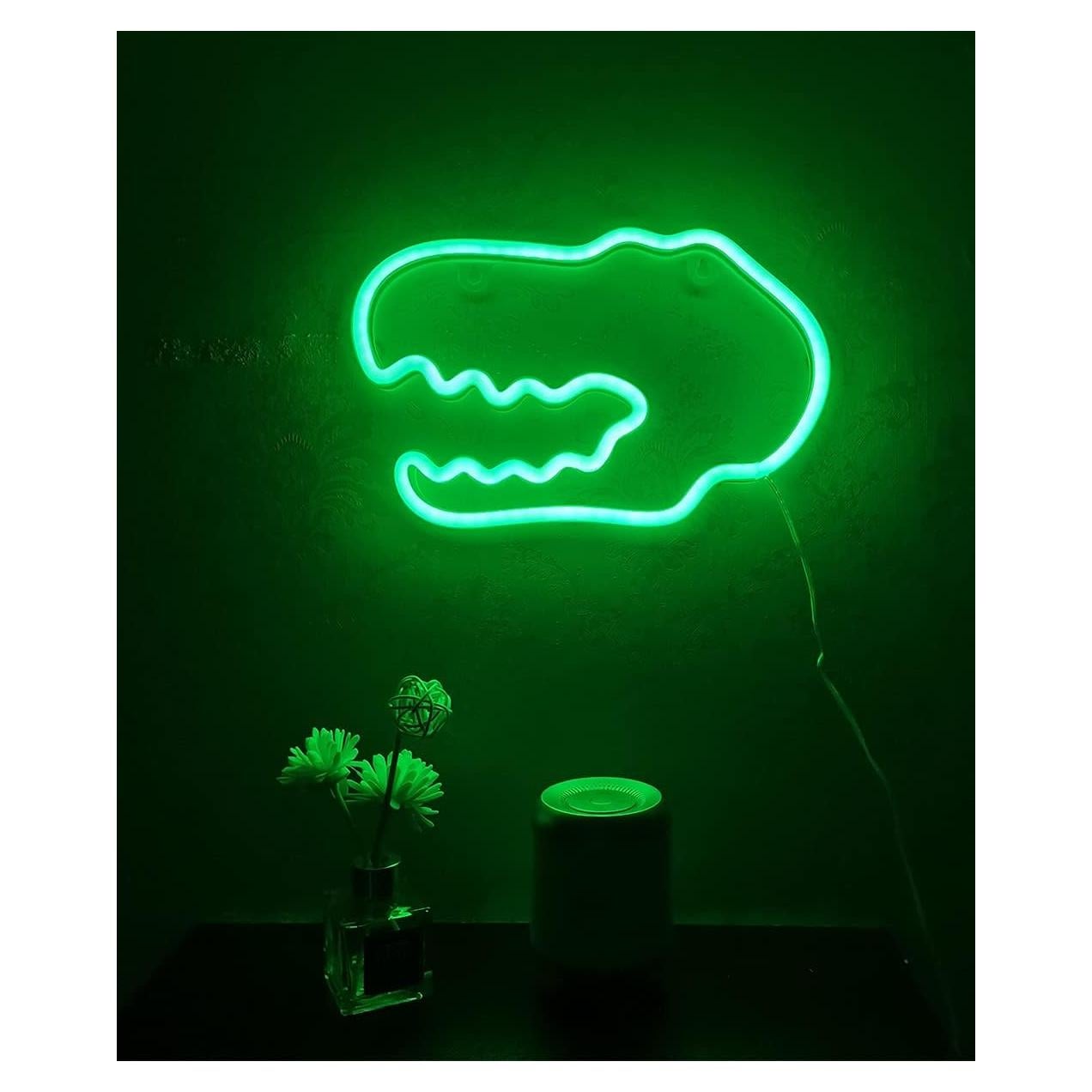 Luz de Neón Dinosaurio BYOSEKA 29x19 cm USB/Batería