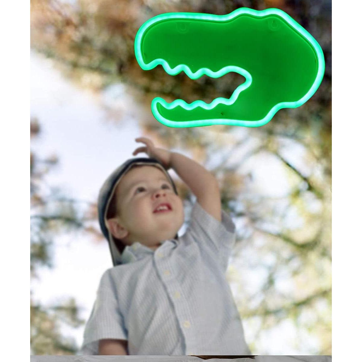 Luz de Neón Dinosaurio BYOSEKA 29x19 cm USB/Batería