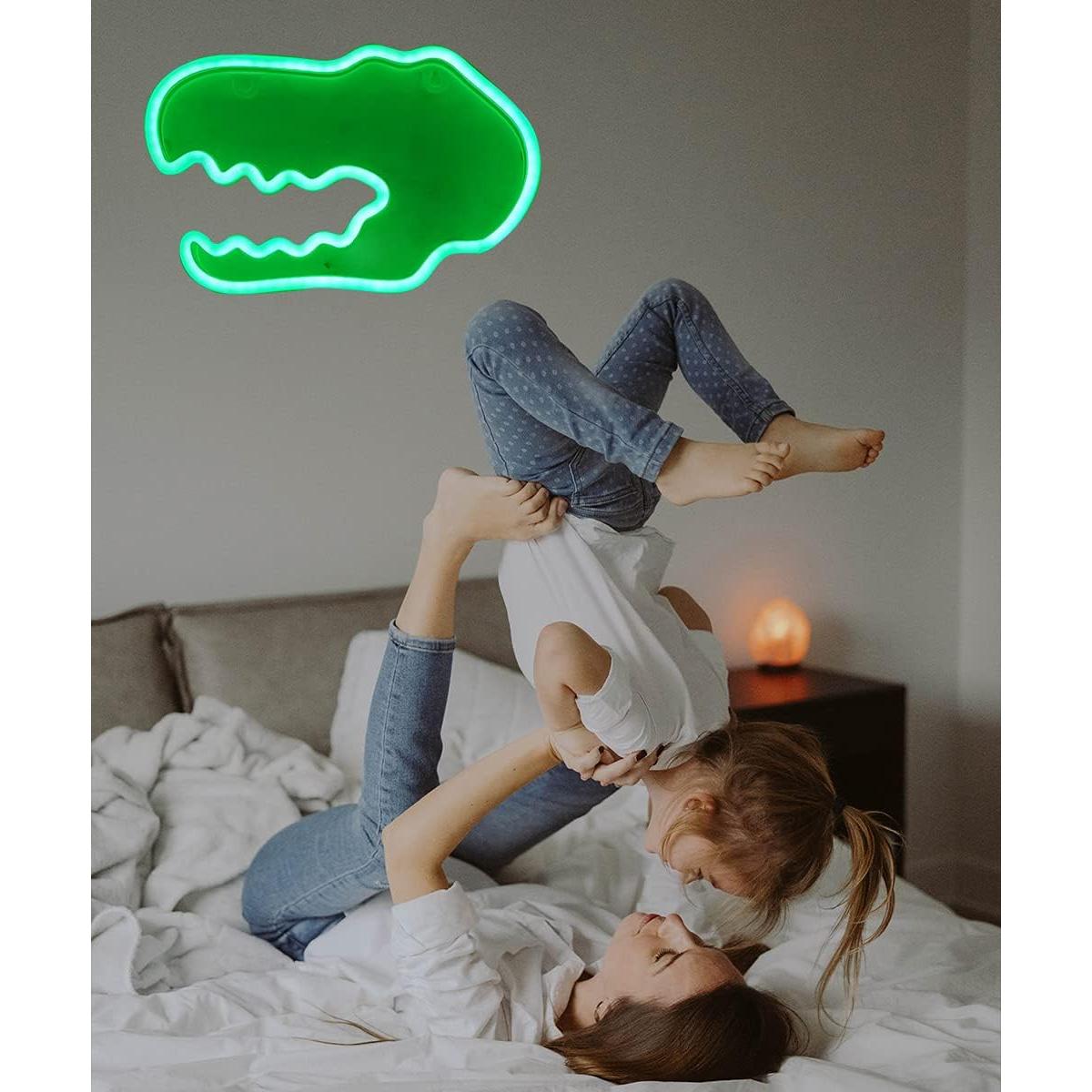 Luz de Neón Dinosaurio BYOSEKA 29x19 cm USB/Batería