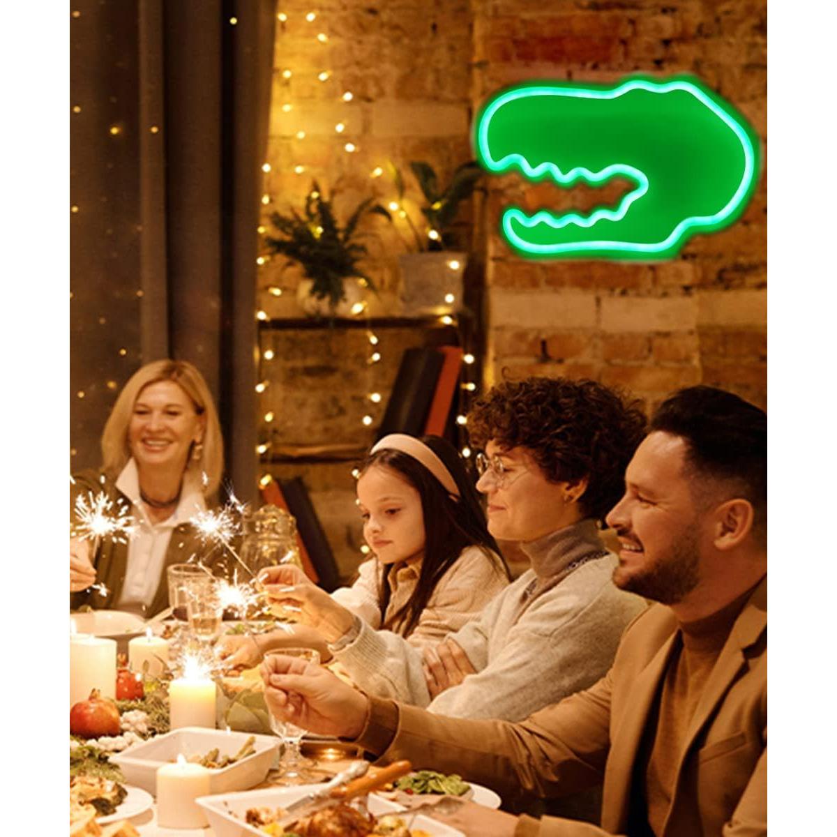 Luz de Neón Dinosaurio BYOSEKA 29x19 cm USB/Batería