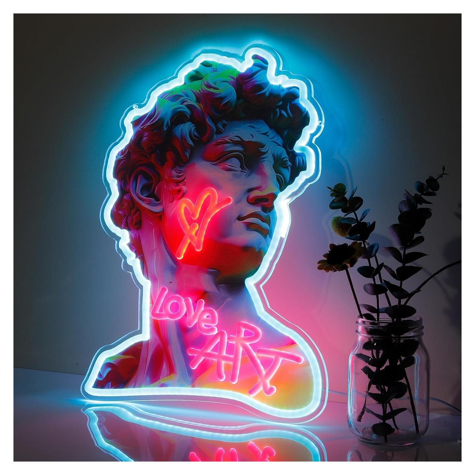 Cartel de Neón LED Chongart 30x43 cm USB Brillo Ajustable