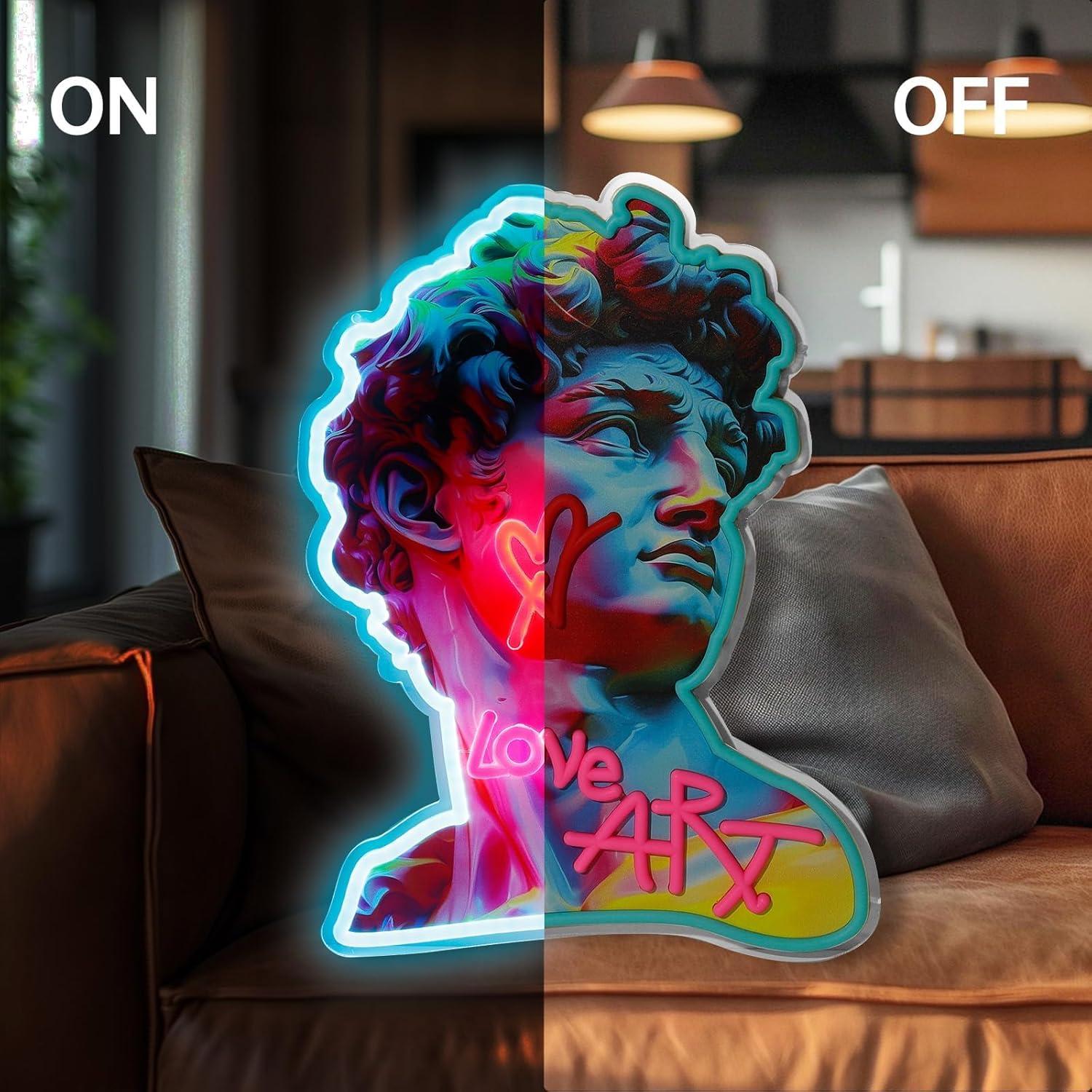 Cartel de Neón LED Chongart 30x43 cm USB Brillo Ajustable