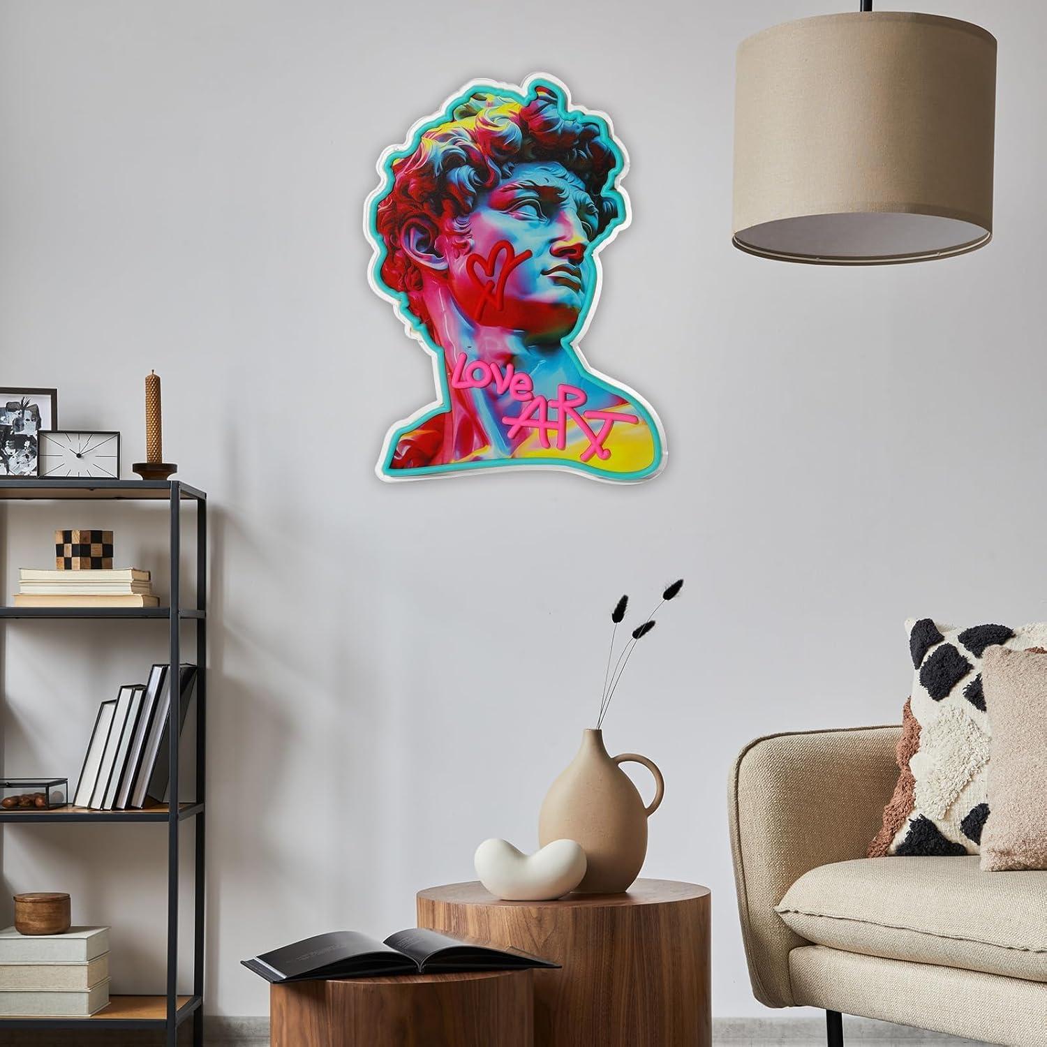 Cartel de Neón LED Chongart 30x43 cm USB Brillo Ajustable