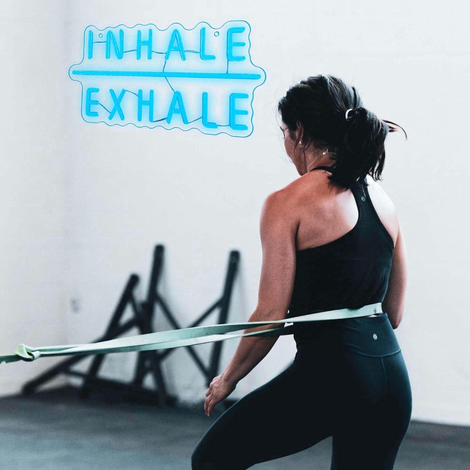 Cartel de Neón LED Dracey Inhala Exhala 19x40 cm Decoración