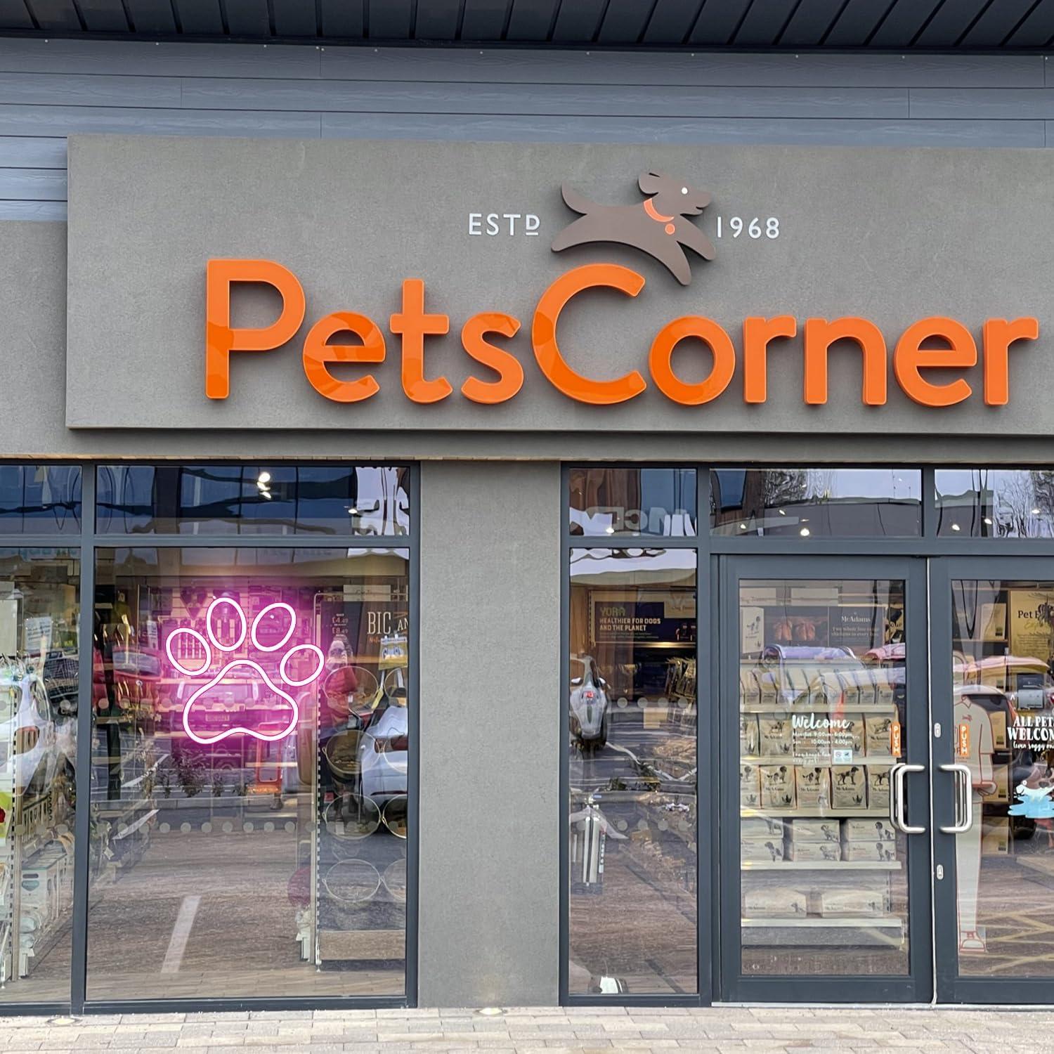 Aslanka Cat Dog Paw Neon LED Sign, Dimmable Led Cat Foot Neon Light for Wall Decor, USB Powered Neon Light Acrylic Sign for Home Bedroom Pet Shop Dog House Esthetics Wall Art Gift-Pink