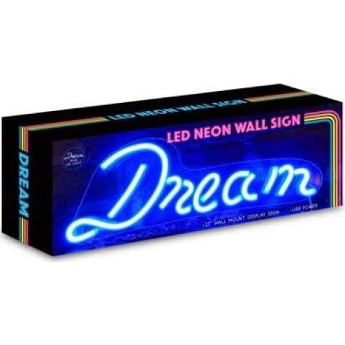 Letrero LED Neón Azul 'Sueño' 43x15 cm Isaac Jacobs
