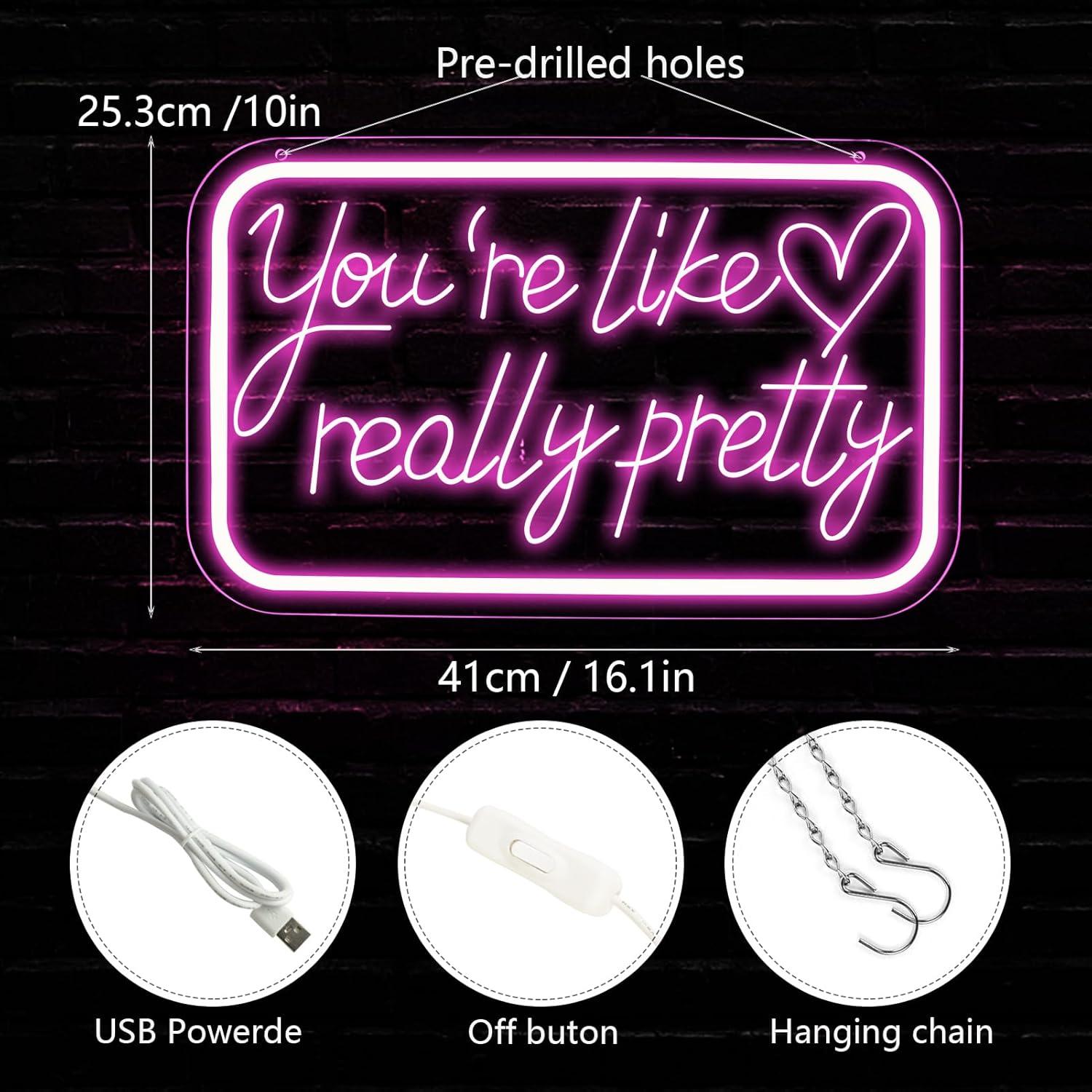 Señal de Neón LED qbanziou Eres Como Realmente Bonita 0.83 kg