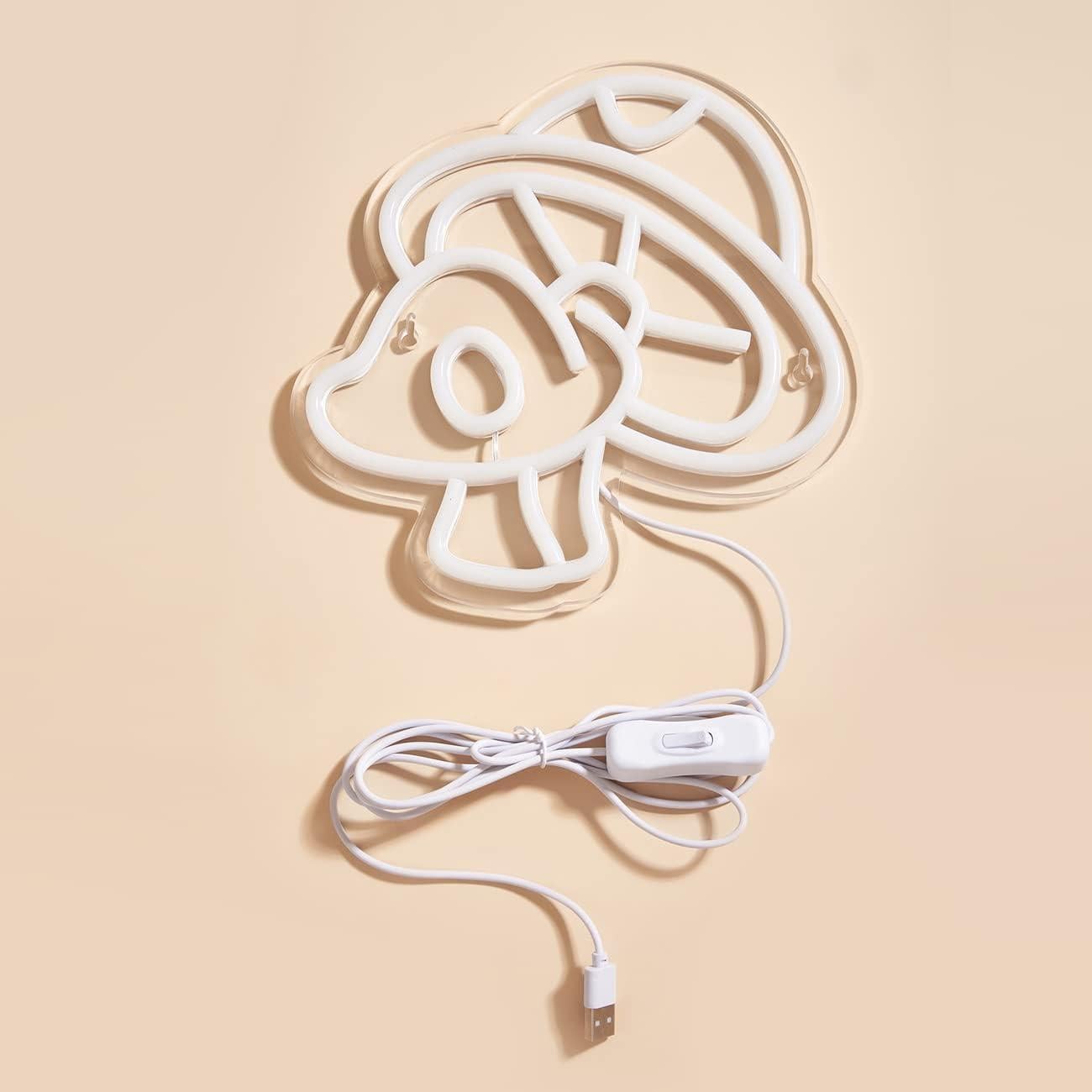 Luz de Neón LED Hongo Rosa - Decoración Pared 3D USB