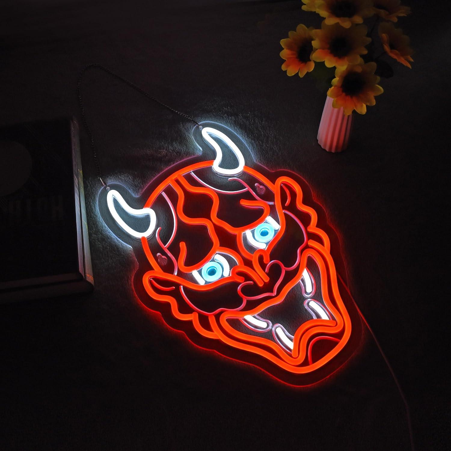 Luz de neón Hannya ZODZ 42x32 cm LED regulable USB