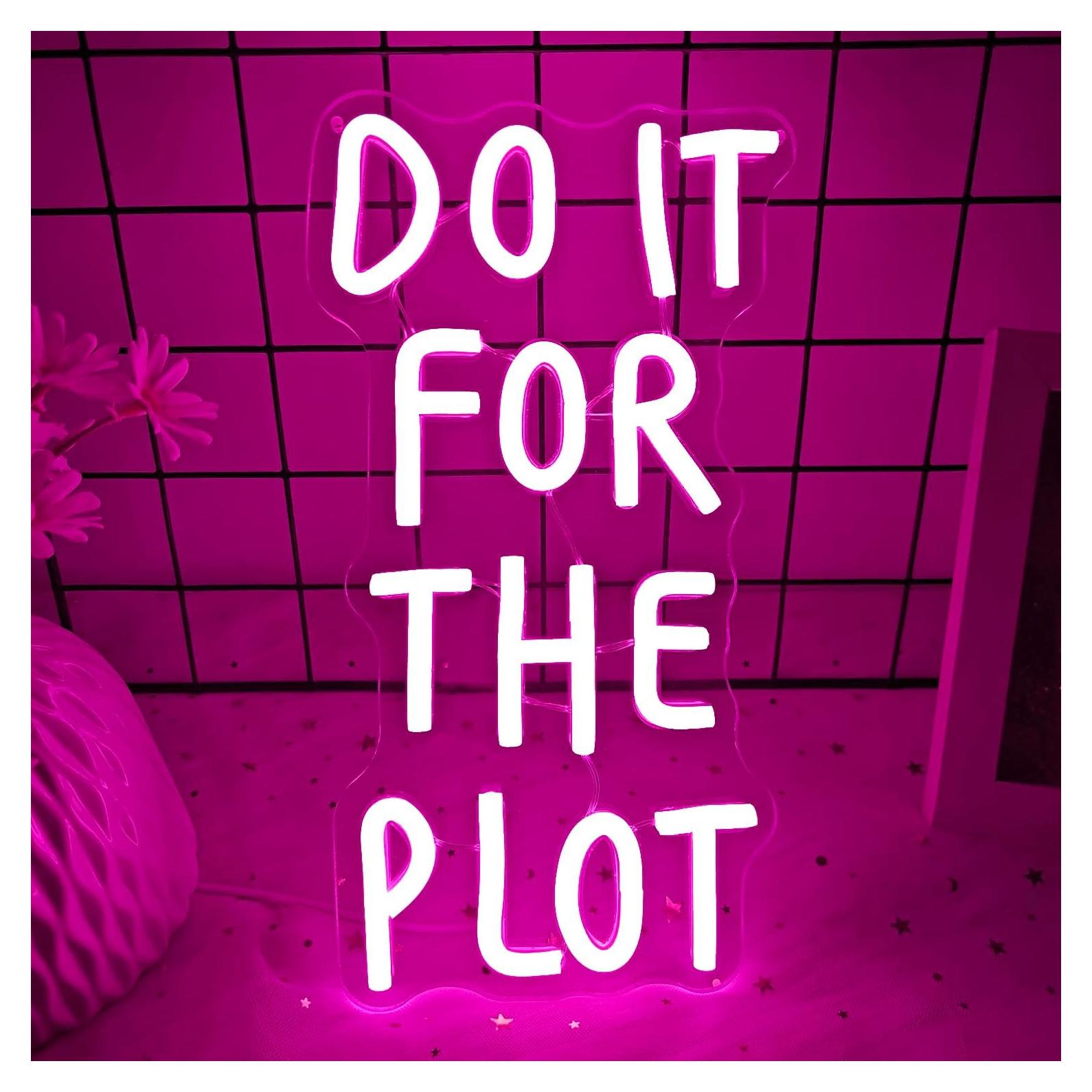 Letrero de Neón LED Rosa CinsYarn Regulable para Decoración