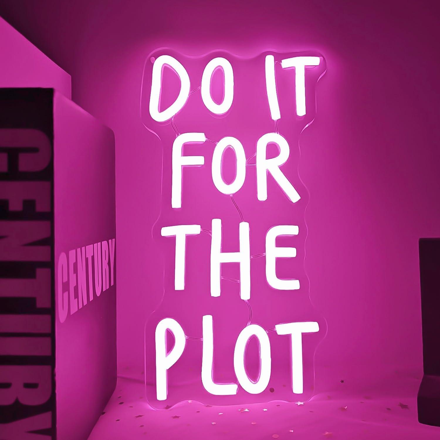 Letrero de Neón LED Rosa CinsYarn Regulable para Decoración