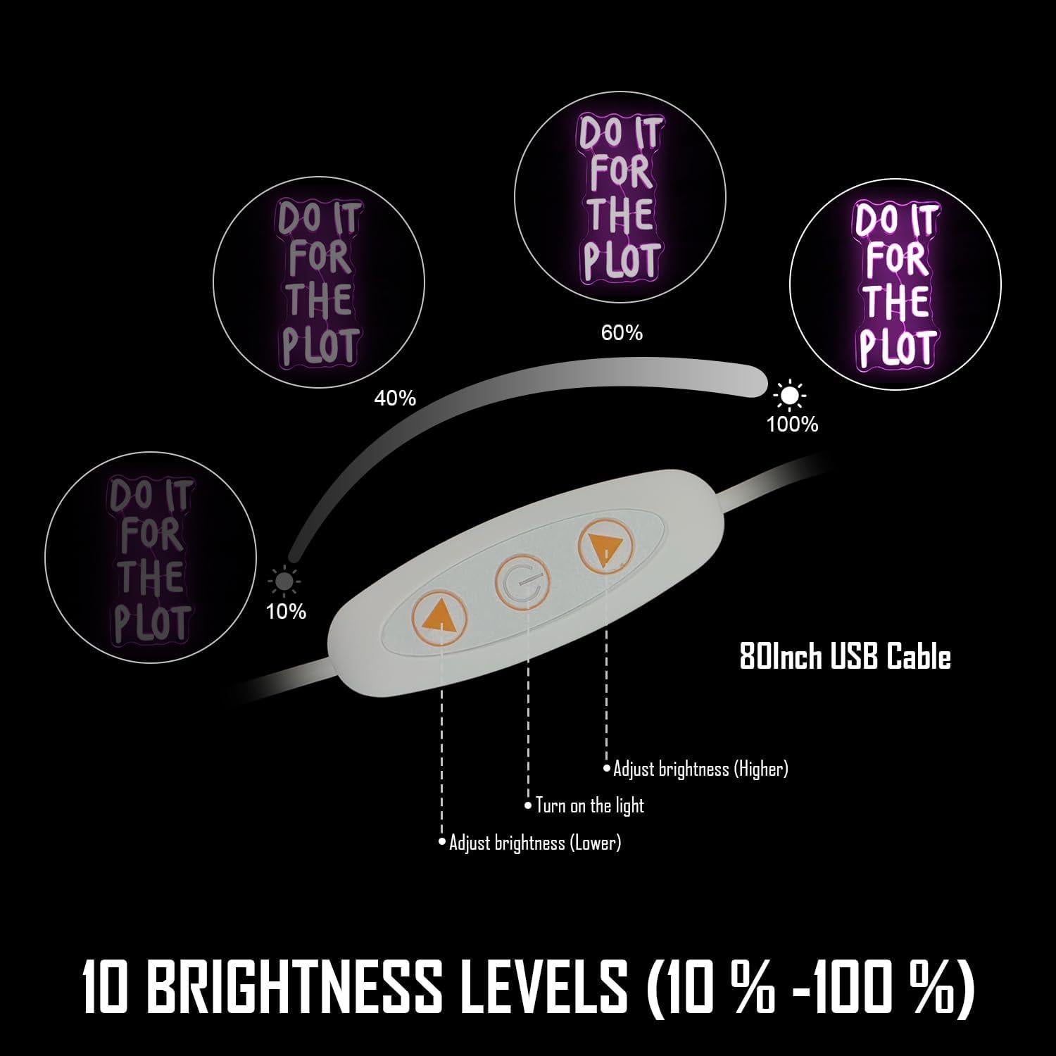 Letrero de Neón LED Rosa CinsYarn Regulable para Decoración