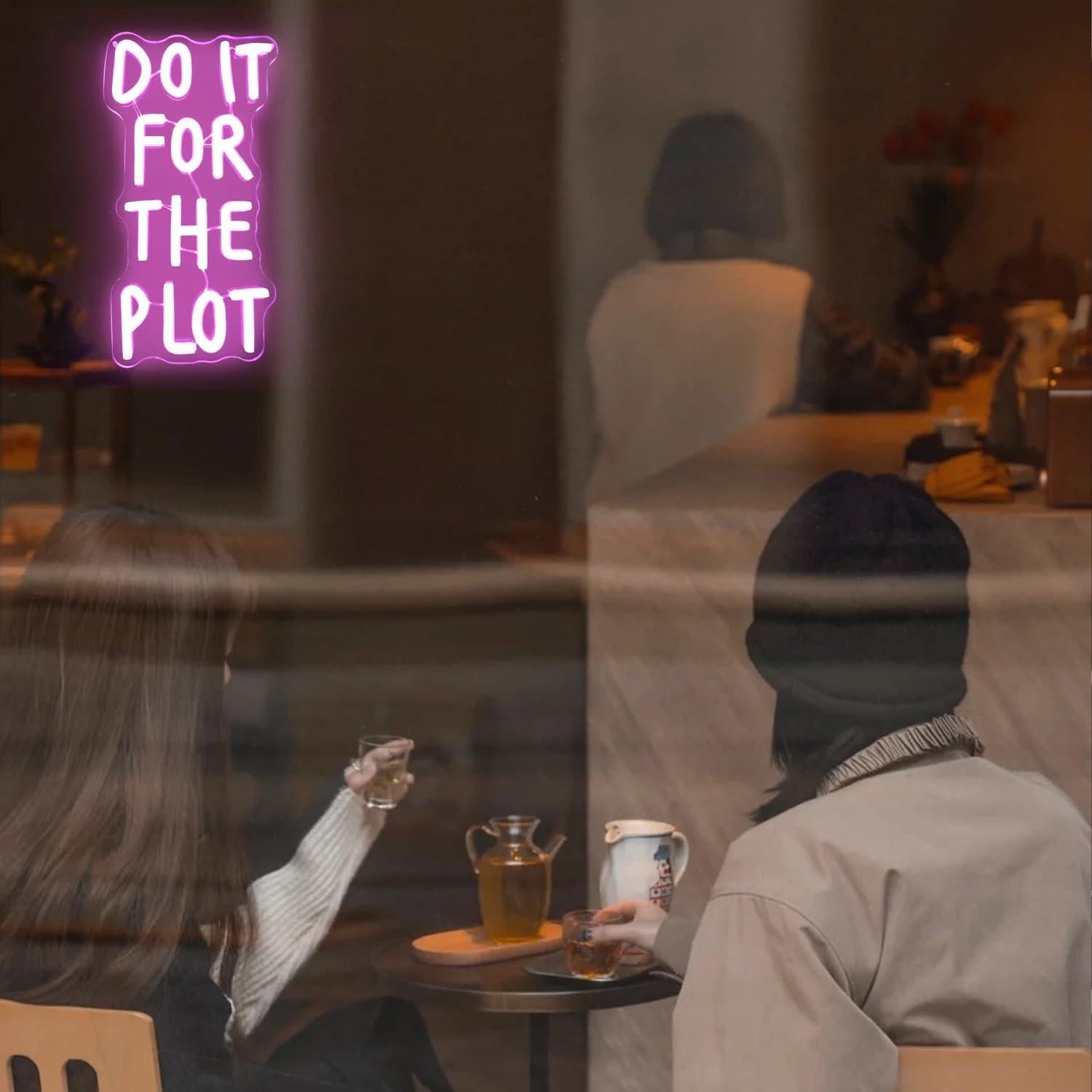 Letrero de Neón LED Rosa CinsYarn Regulable para Decoración