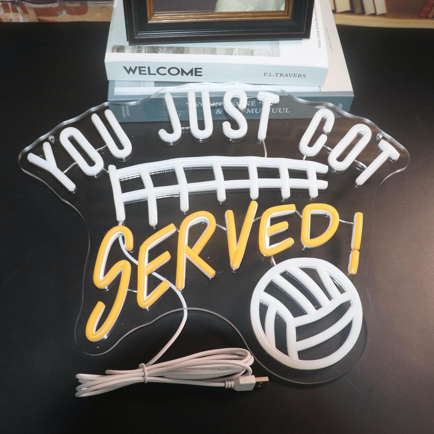 Luz de Neón Deportiva Voleibol Nordstylee 40.6x32 cm USB