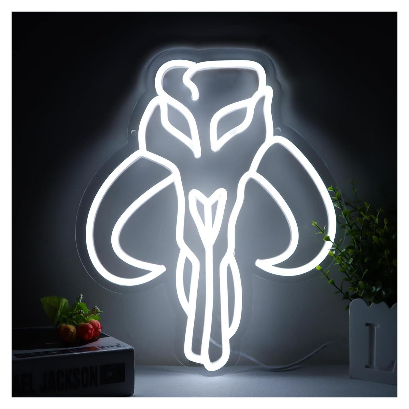 Letrero de Neón Calavera Blanca Pinlangdou 63.5x24.1cm