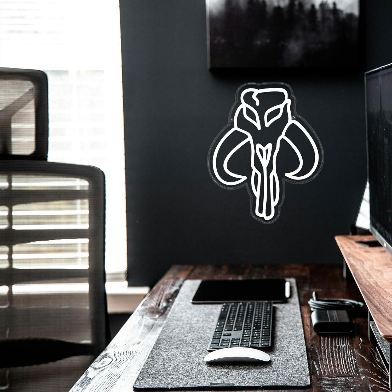 Letrero de Neón Calavera Blanca Pinlangdou 63.5x24.1cm