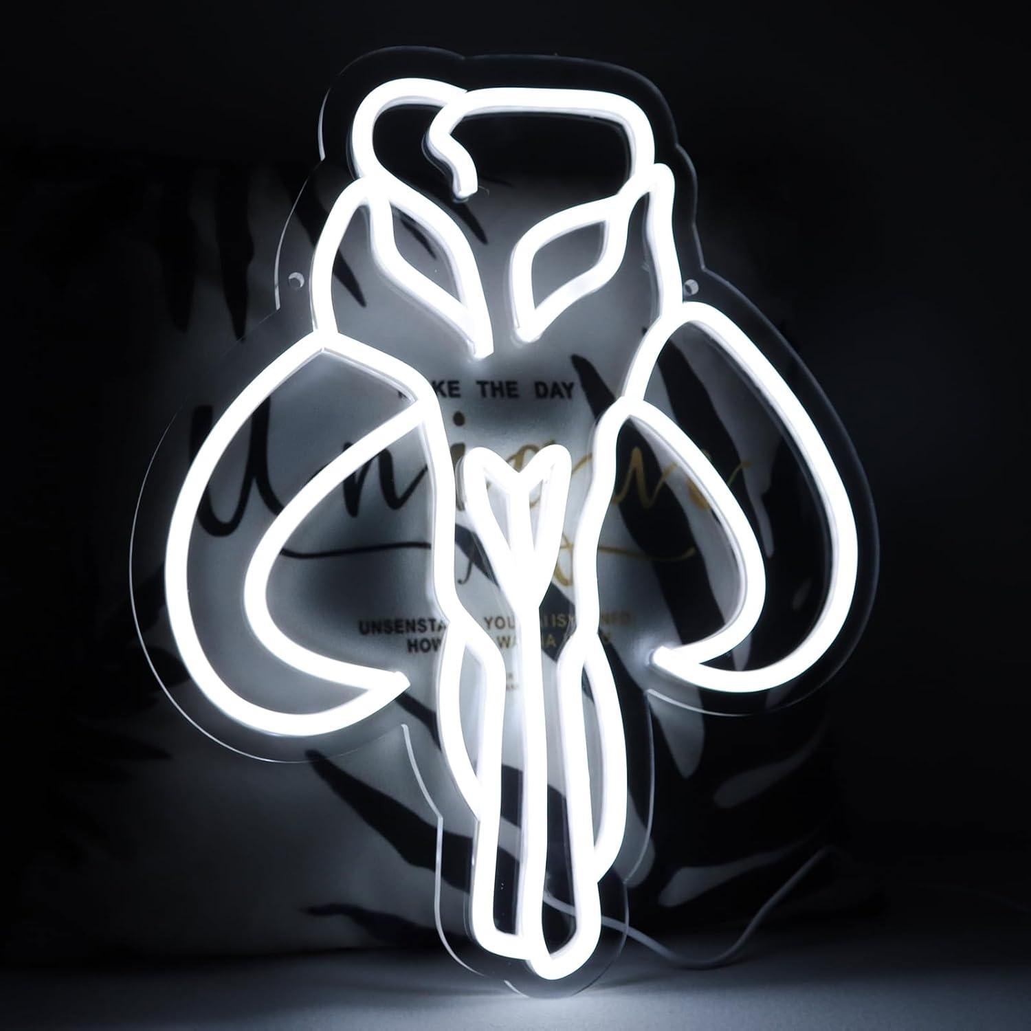 Letrero de Neón Calavera Blanca Pinlangdou 63.5x24.1cm