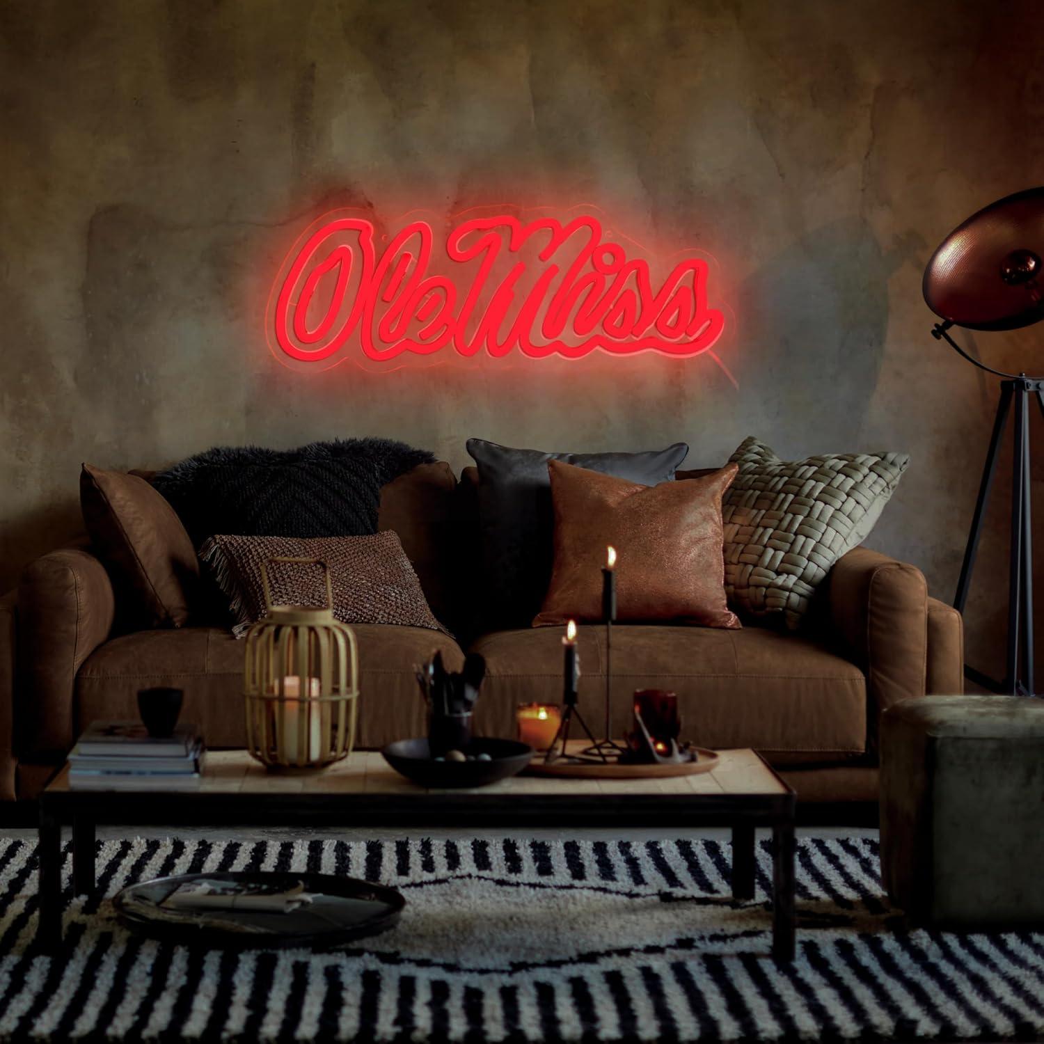 Letrero de neón LED Ole M decorativo 42.4x15.2 cm USB