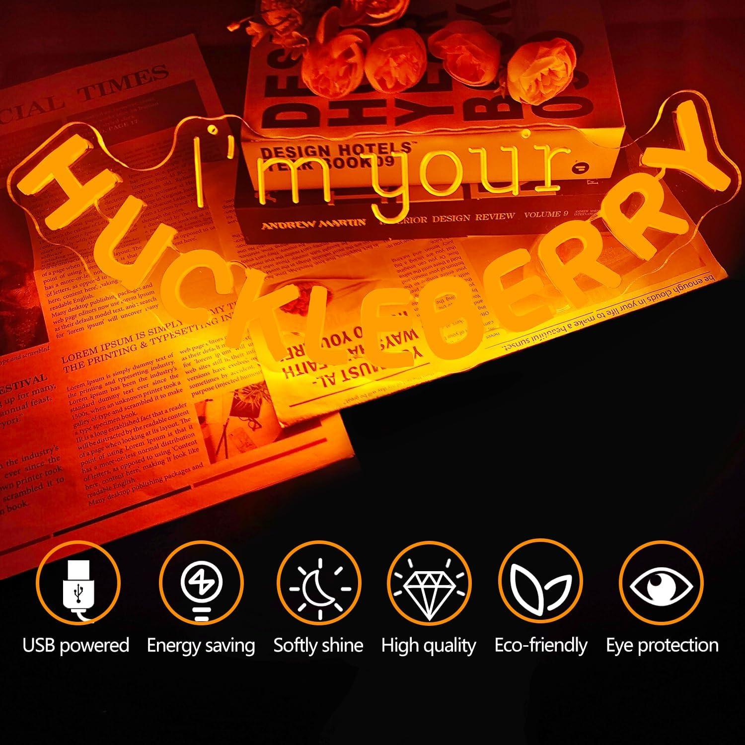 Letrero de Neón Dimmable Dpaint Cowboy 30x10 cm Naranja