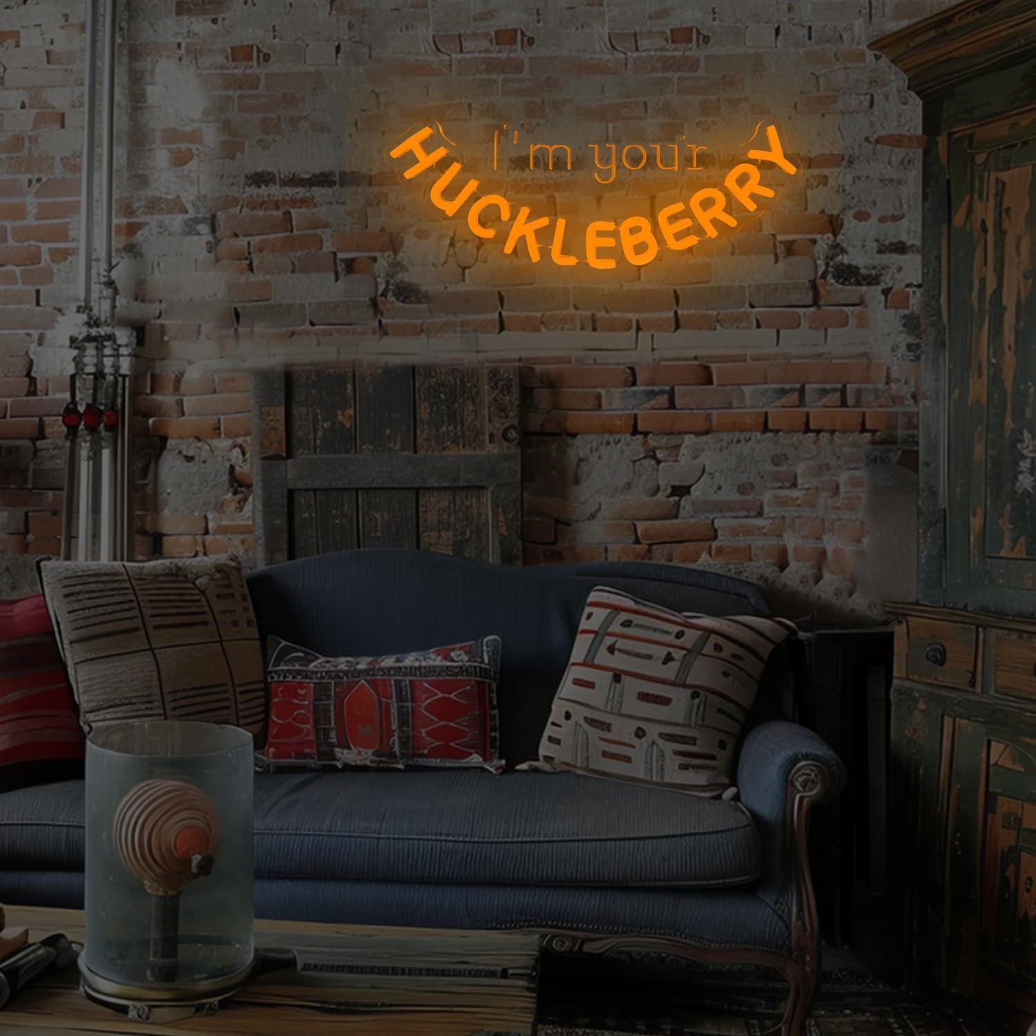 Letrero de Neón Dimmable Dpaint Cowboy 30x10 cm Naranja