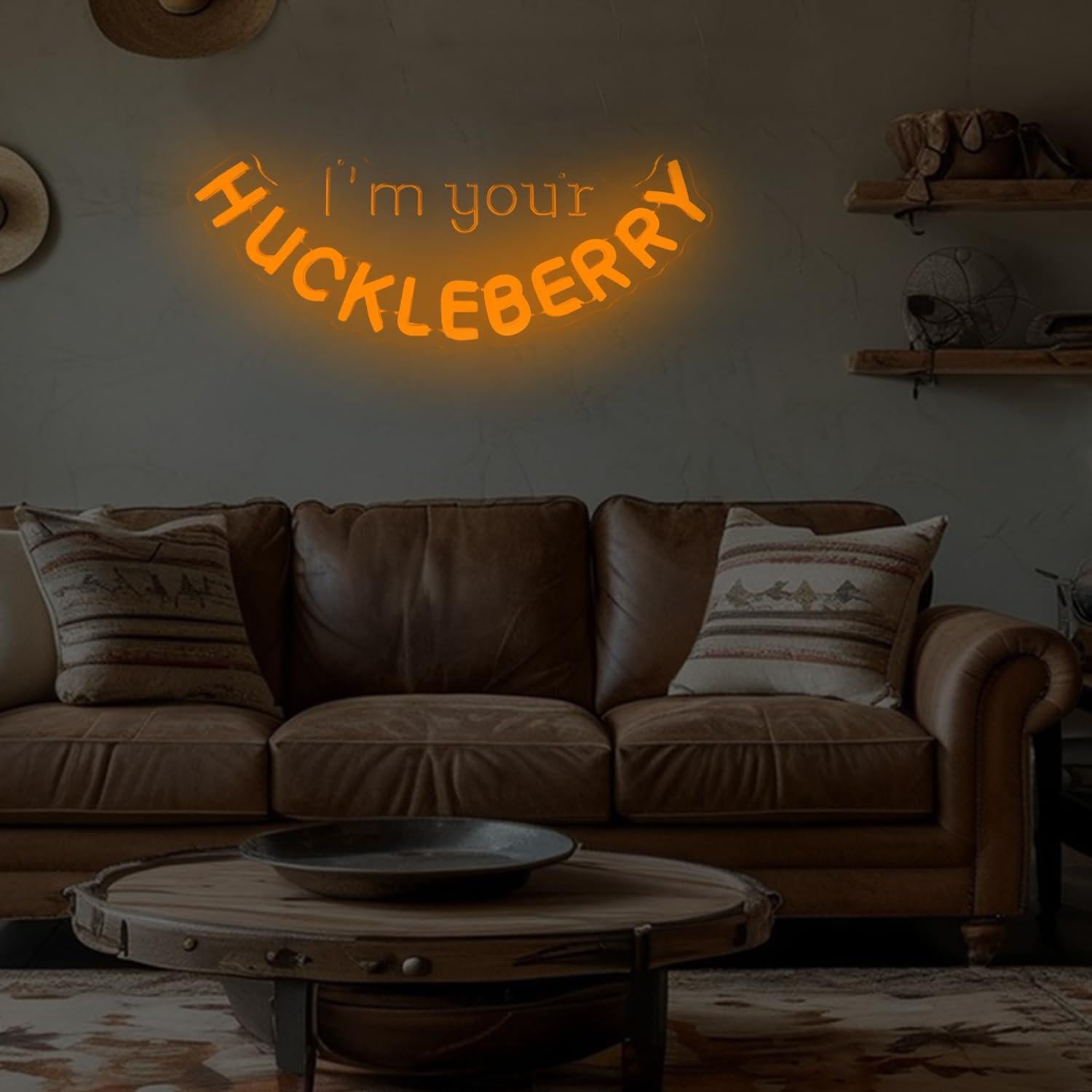 Letrero de Neón Dimmable Dpaint Cowboy 30x10 cm Naranja