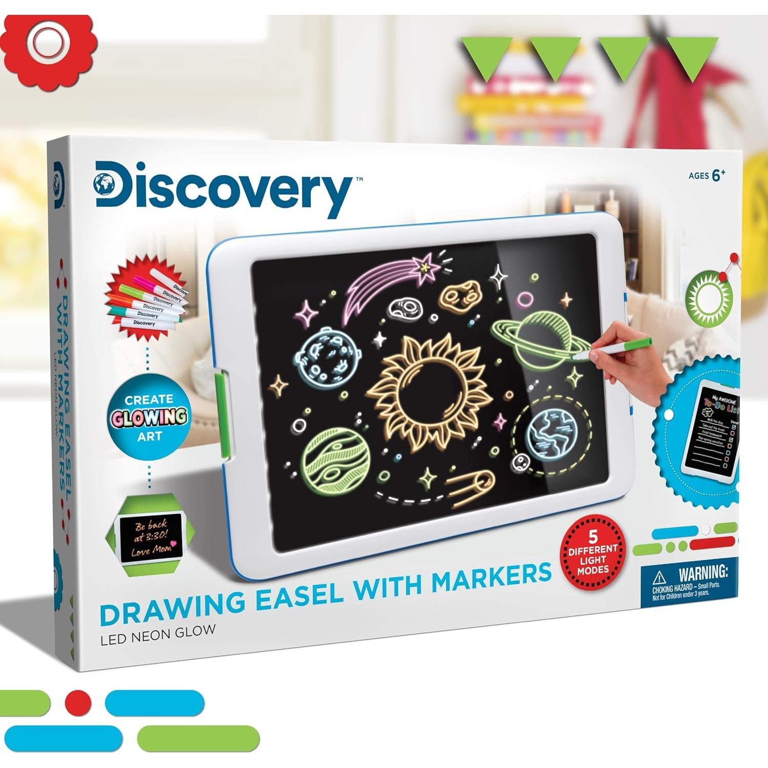 Caballete de Dibujo Discovery Kids Neon Glow 27.94x43.82cm